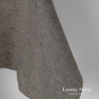 Tkanina lniano - bawełniana. Splot jodełkowy.