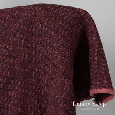 Dekatyzowany bordo len.