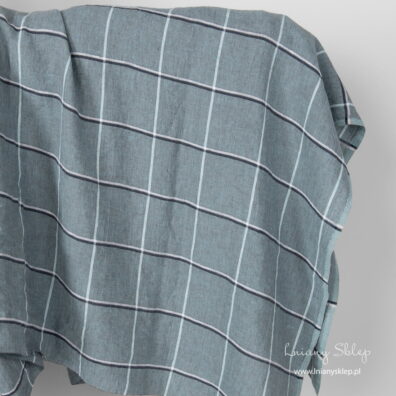 Prany zielony len w kratkę.