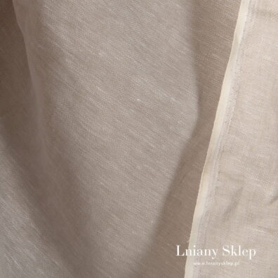 Dwustronny szeroki melanżowy len na pościel i zasłony.