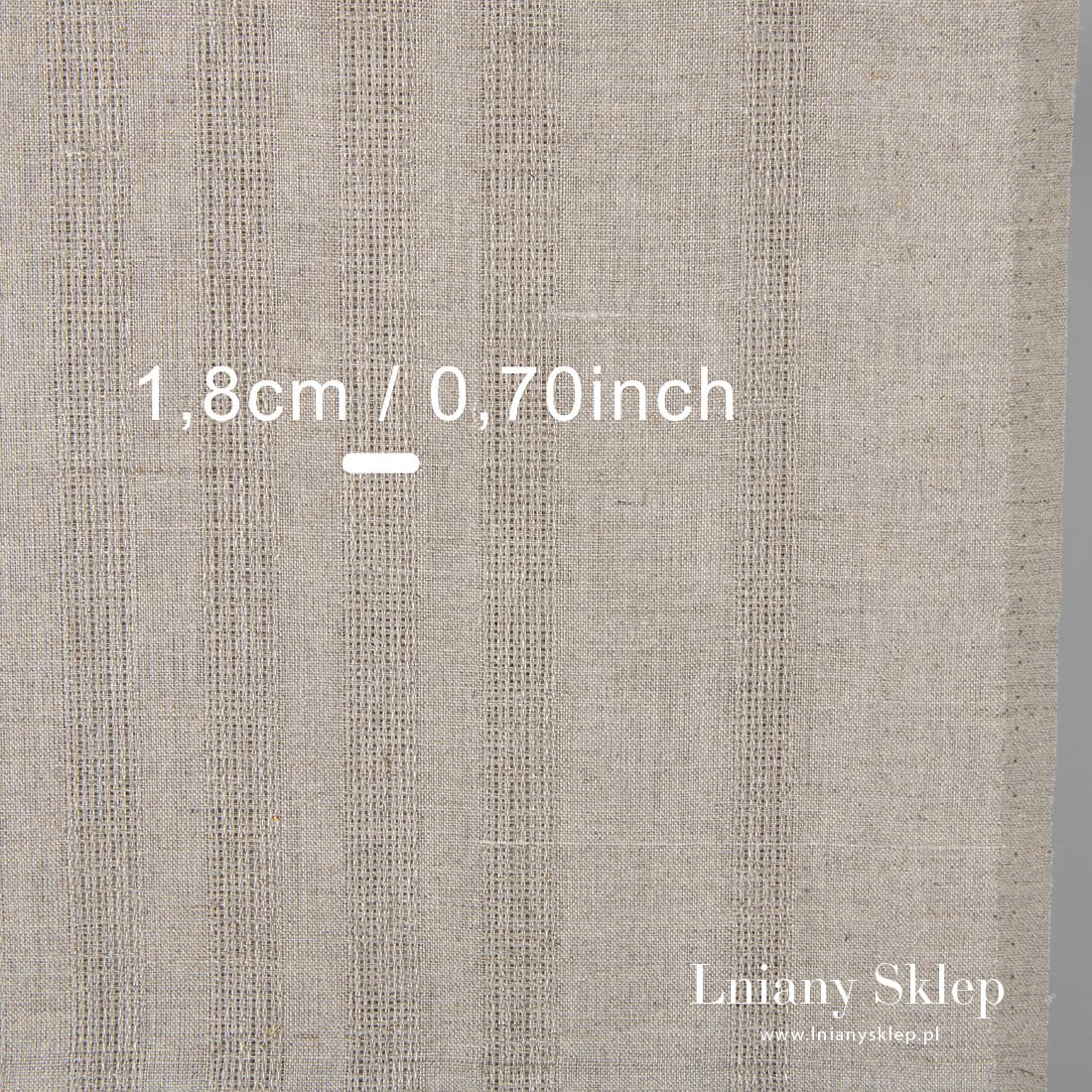 Piaskowy len ścierkowy. Rozmiary.