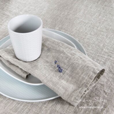 ASTRA lniana szara serwetka.