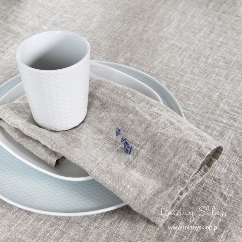 ASTRA lniana szara serwetka.