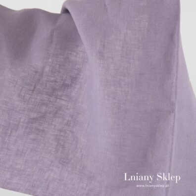 Tkanina lniana lila - róż.
