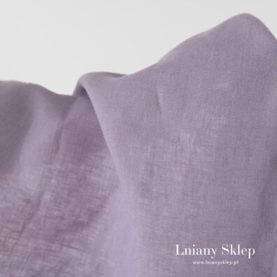 Tkanina 100% lniana jasny fiolet.