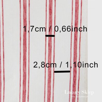 Biały len ścierkowy w paski.