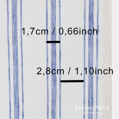 Biało - niebieski len na ścierki.