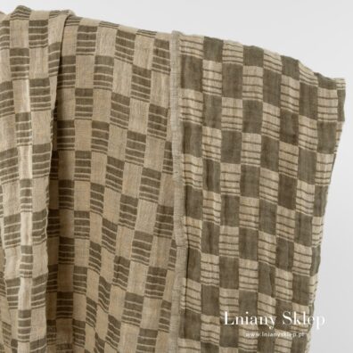 Dwustronny, dwuwarstwowy prany len 100%.