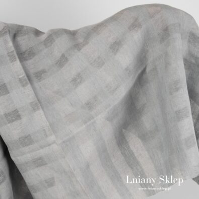 Szary len w przeźroczystą kratkę.