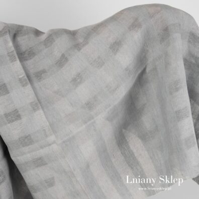 Szary len w przeźroczystą kratkę.