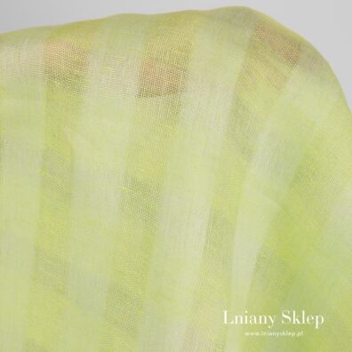 Jasnozielony len na firanki.