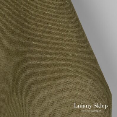 Khaki tkanina lniana 100%.
