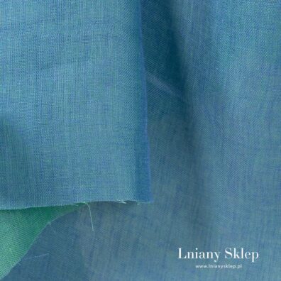 Dwustronna, dwuwarstwowa tkanina 100% lniana.