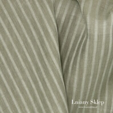 Zielony len 100%na firanki.