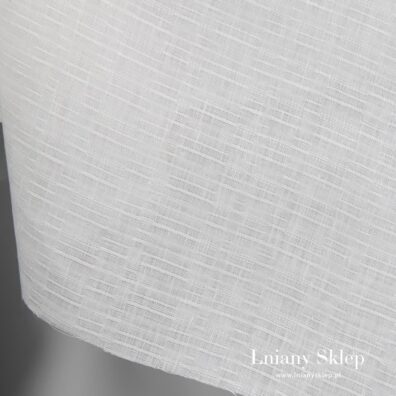 Śnieżnobiałą tkanina lniana.