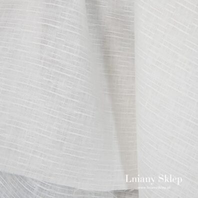 Białą tkanina 100% lniana.