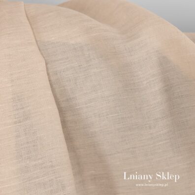 Piaskowa melanżowa tkanina na odzież i tekstylia domowe.