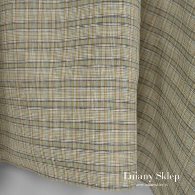 Zielona tniana tkanina w kratkę