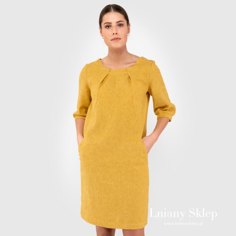 ALFA ż&oacute;łta sukienka.