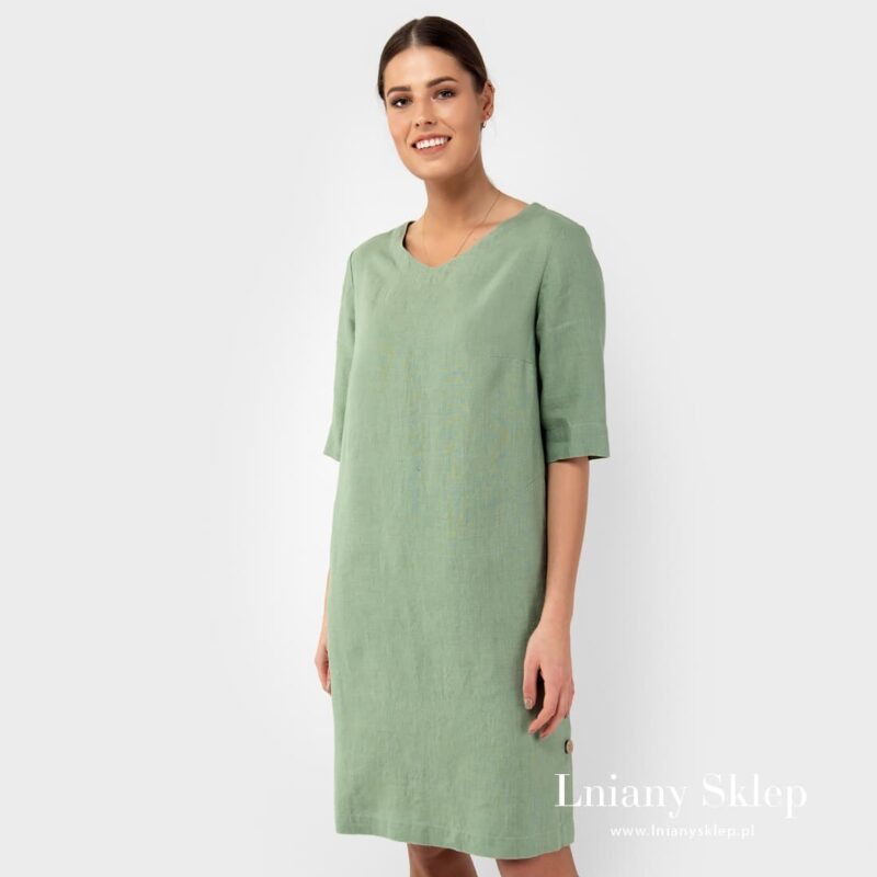 MALVINA jasna zielona sukienka.