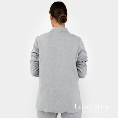 Stalowoszary żakiet. Plecy.