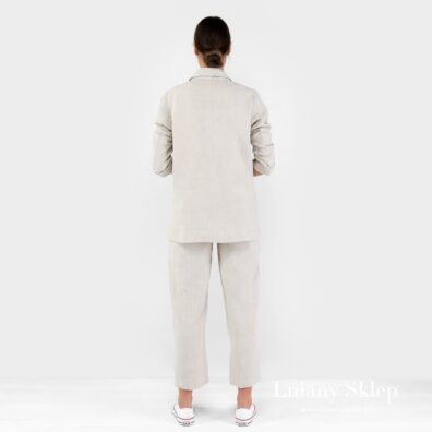 Żakiet z pranego lnu. Plecy.