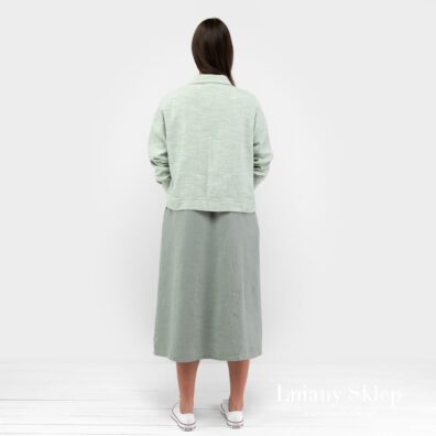 Zielony żakiecik. Plecy.