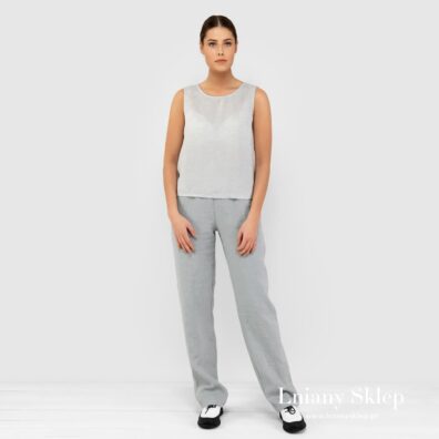 Krótka bluzeczka z pranego lnu.