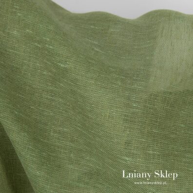 Zielony len na firanki.