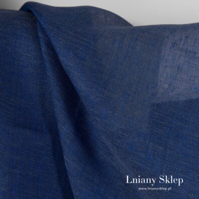Lekki granatowy len.