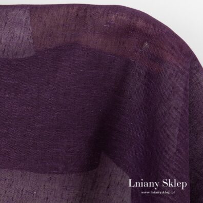 Fioletowy ciemny przeźroczysty len.