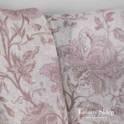 Leciutki len malowany w kwiaty.