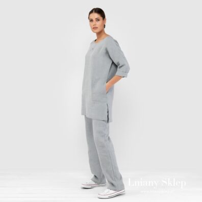 Dłuższa tuniczka lniana.