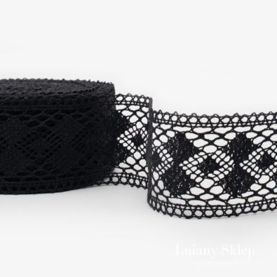 Czarna koronka lniana nr 70.