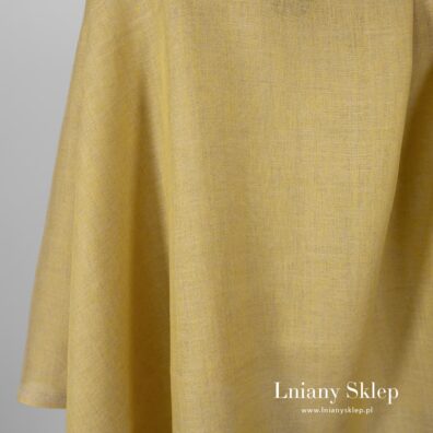 Żółta tkanina lniana.