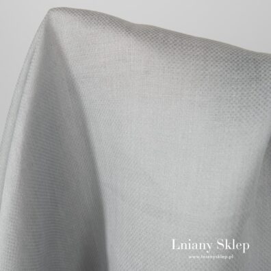 Szary wpadający w niebieskość len 100%.