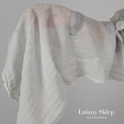 Tkanina prana odcień zieleń len z wełną.