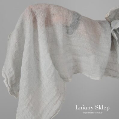 Tkanina prana odcień zieleń len z wełną.