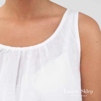 Dekolt zaokrąglony. Bez rękawów.