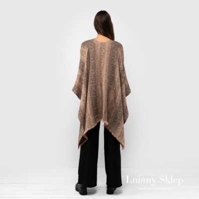 Ponczo lniane widok z tyłu.
