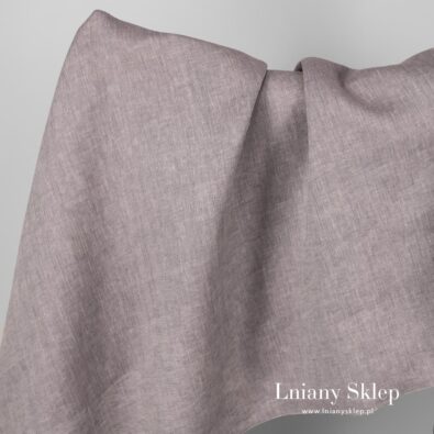 Tkanina lniana lekki fiolet w paski .