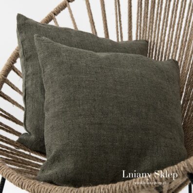 MOSSA khaki poszewka na poduszkę.