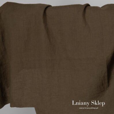 Ciemne khaki prany len.