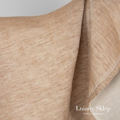 Jasnobrązowa strona tkaniny.