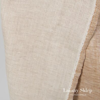 Piaskowa strona tkaniny.