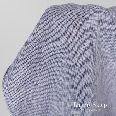 Fioletowo - biały len.