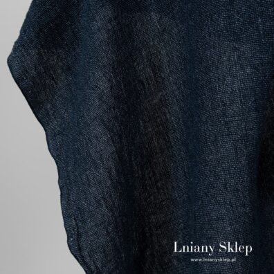 Prana granatowa tkanina lniana.