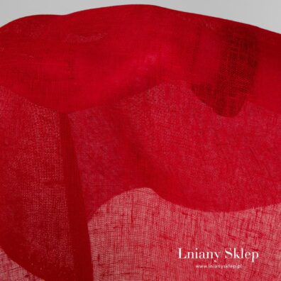 Przeźroczysty czerwony len.