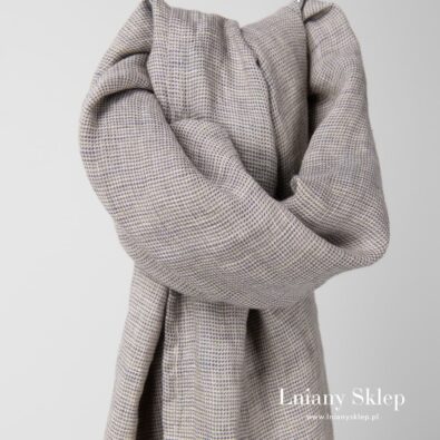 MEINO szarawy szalik lniany.