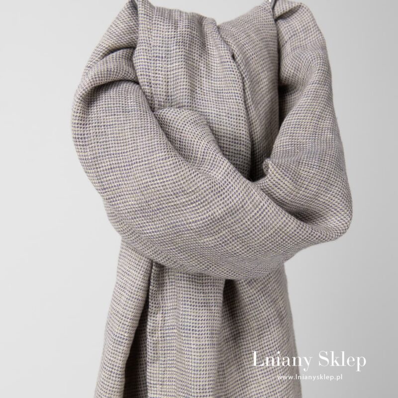 MEINO szarawy szalik lniany.